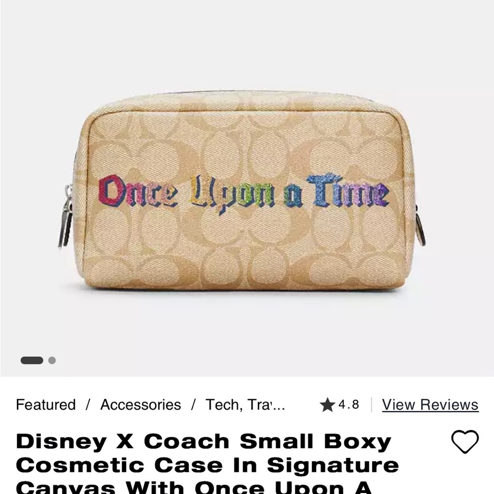 Disney x Coach Boxy Cosmetic Case